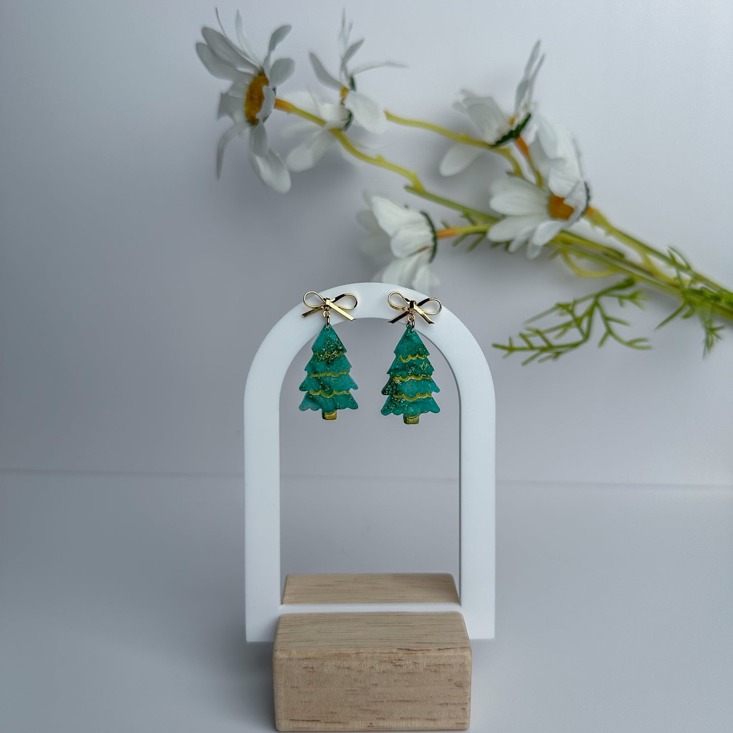 Cute Xmas Tree - Handmade Polymer Clay Earrings