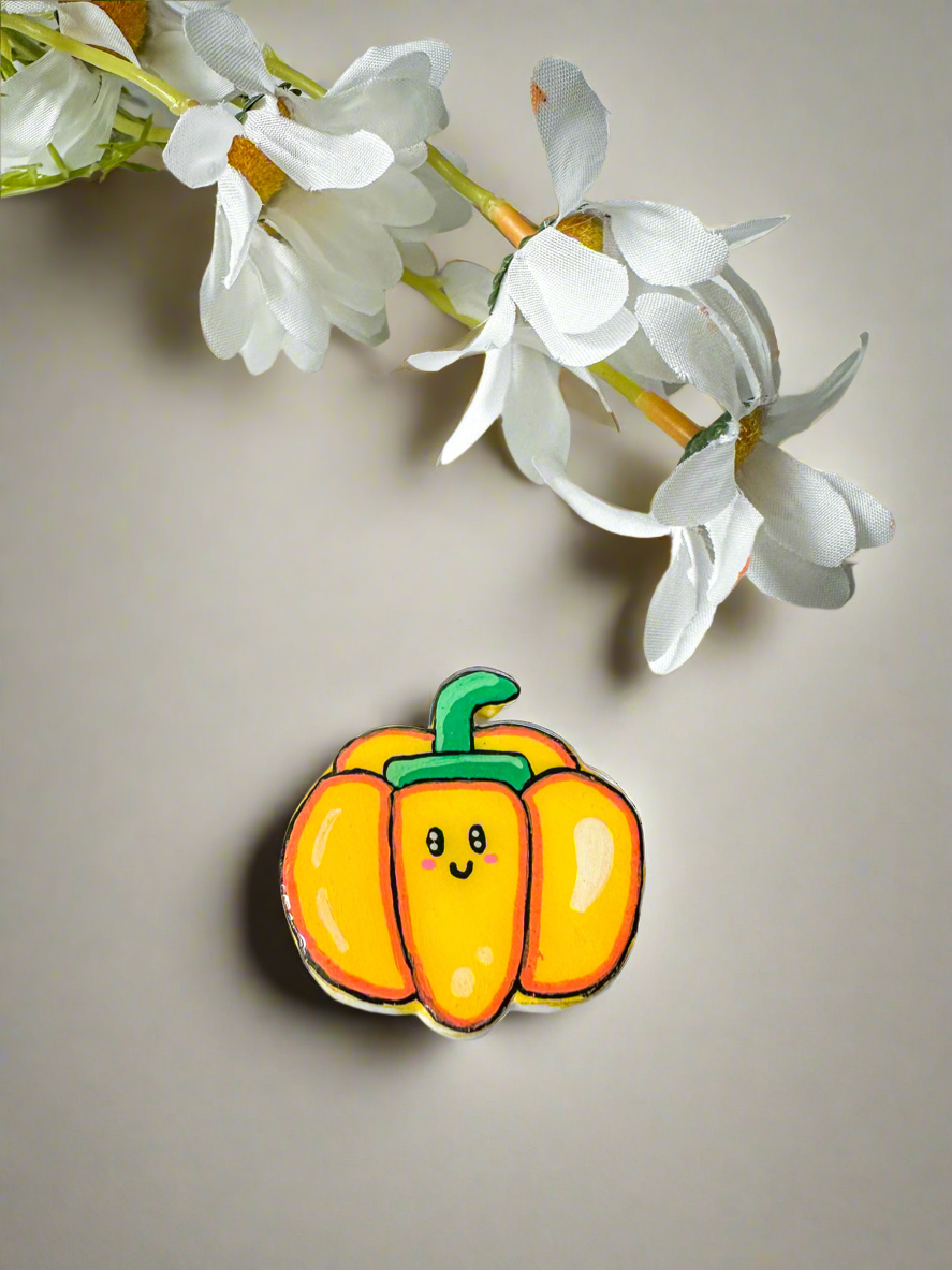 Yellow Bell Pepper Fridge Magnet