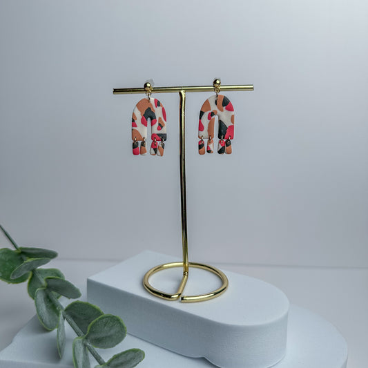 Wild Ember -3 - Handmade Polymer Clay Earrings