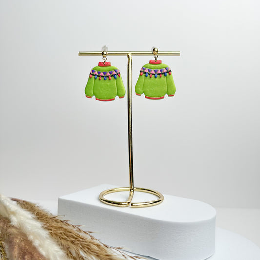 Cutest Ugly Sweater - Handmade Polymer Clay Earrings