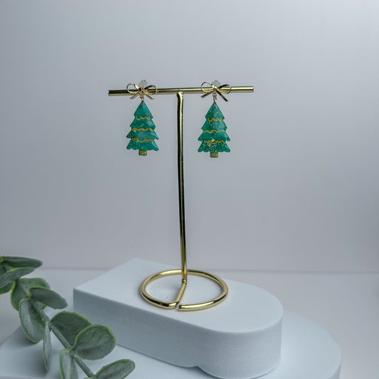 Cute Xmas Tree - Handmade Polymer Clay Earrings