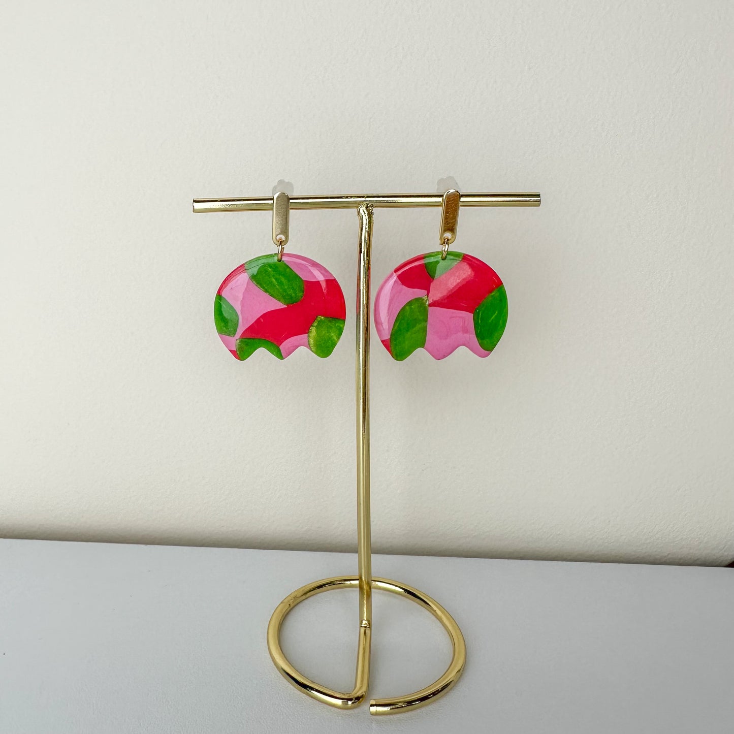 Rose blush - Handmade Polymer Clay Earrings