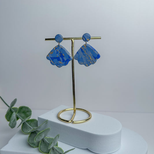 Blue Blush - Handmade Polymer Clay Earrings